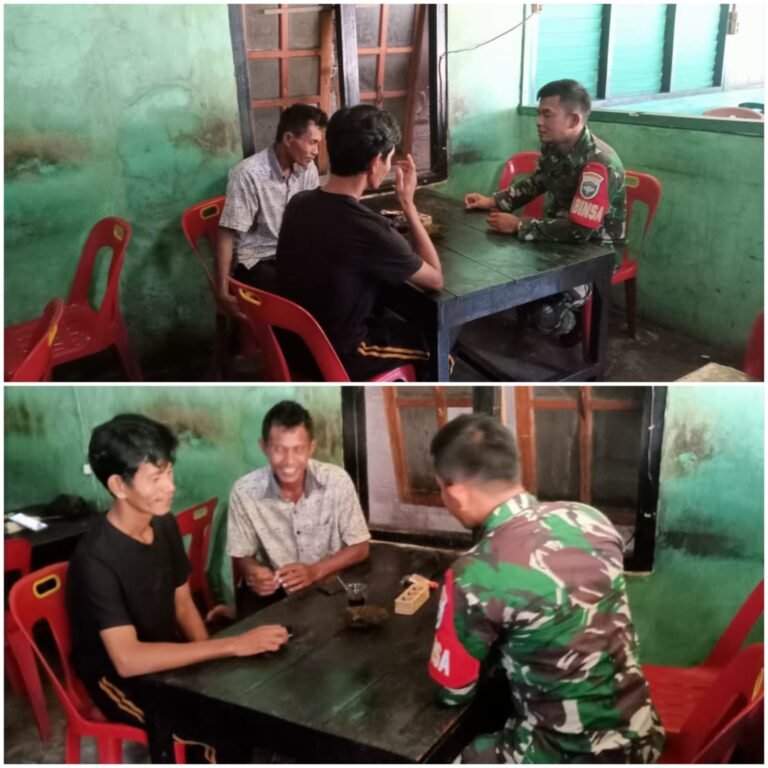 Babinsa Kodim 0115/Simeulue Bangun Komunikasi Terbuka Bersama Warga Desa Awe Kecil