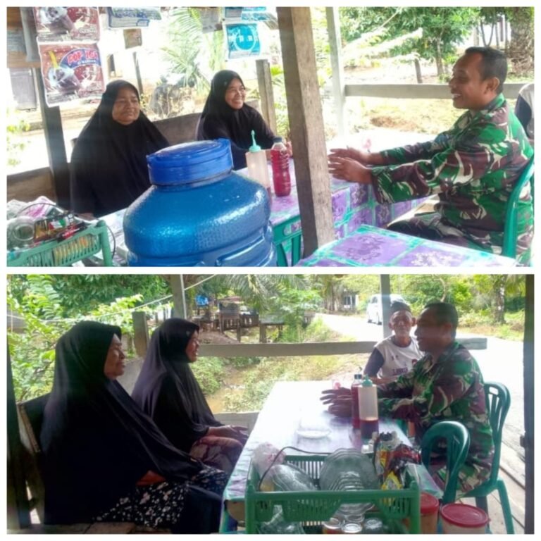 Anjangsana Babinsa di Woyla Barat Jadi Ruang Pantau Kondisi Ekonomi Masyarakat