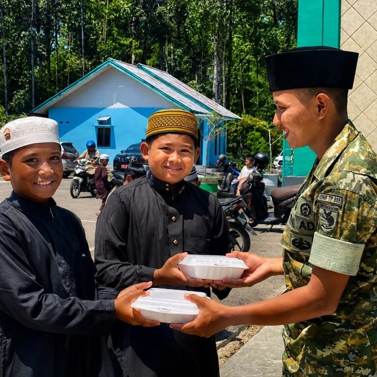 Yonif TP 859/RBK Perkuat Kemanunggalan TNI dan Rakyat Lewat Bakti Sosial di Supiori