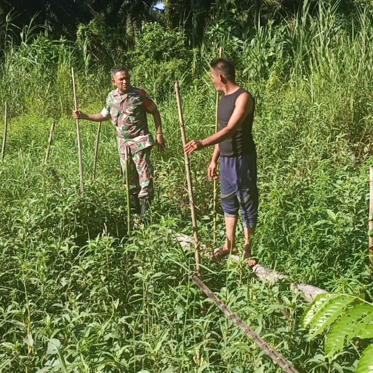 Cegah Karhutla Sejak Dini, Babinsa Teunom Patroli Wilayah dan Ingatkan Warga