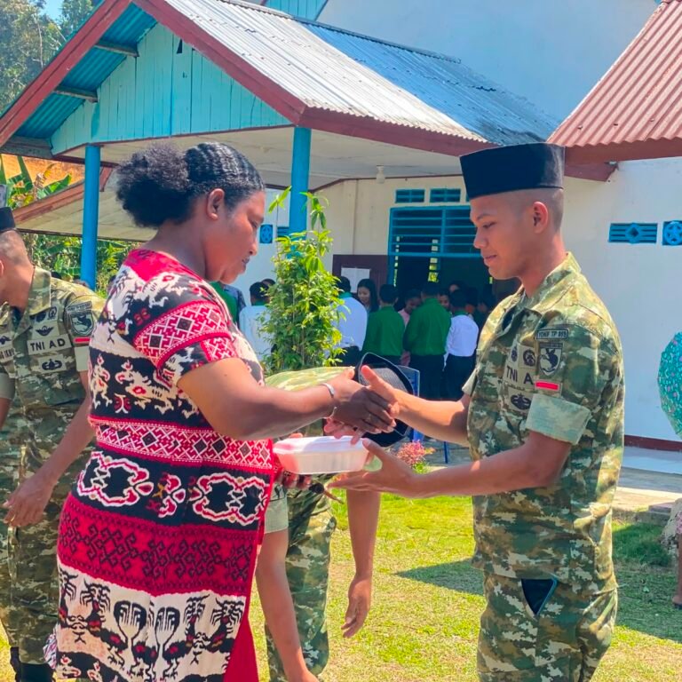 Yonif TP 859/RBK Rawat Toleransi melalui Minggu Kasih Bersama Jemaat GKI Immanuel