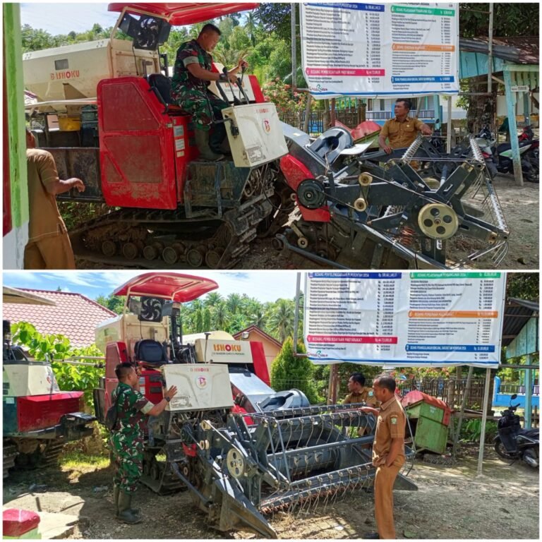 Perkuat Ketahanan Pangan, Babinsa Kodim 0115/Simeulue Pastikan Kesiapan Alsintan Petani