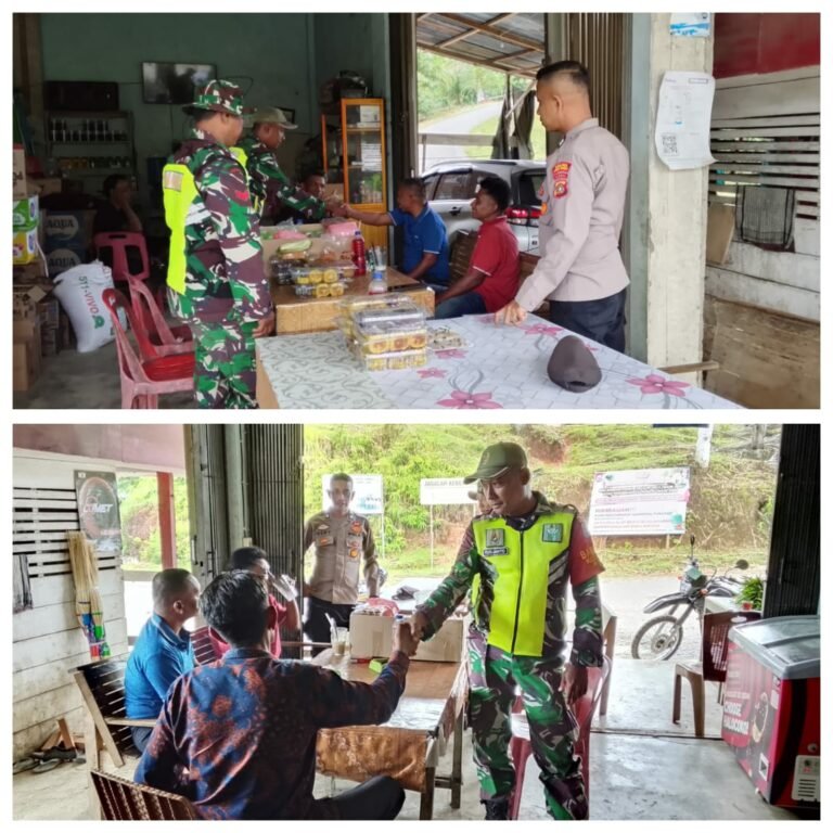 Sinergi TNI-Polri, Babinsa Koramil 01/SM Perkuat Keamanan Wilayah Sungai Mas