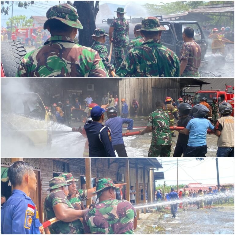 Respons Cepat Kodim Simeulue, Kebakaran Permukiman Suka Karya Berhasil Dipadamkan