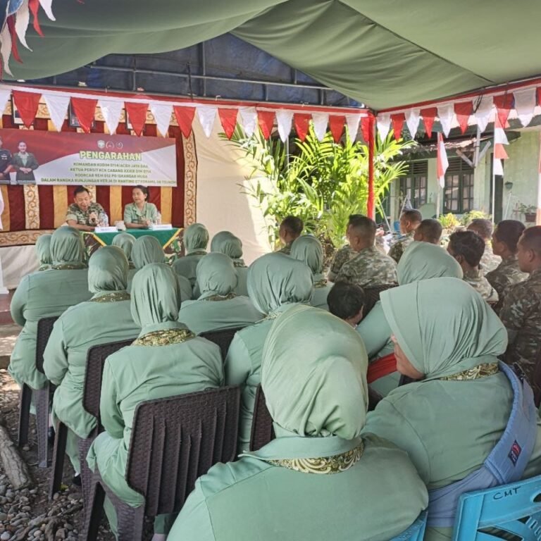 Kunjungan ke Koramil 06/Teunom, Dandim Aceh Jaya Tekankan Semangat dan Kekompakan Personel