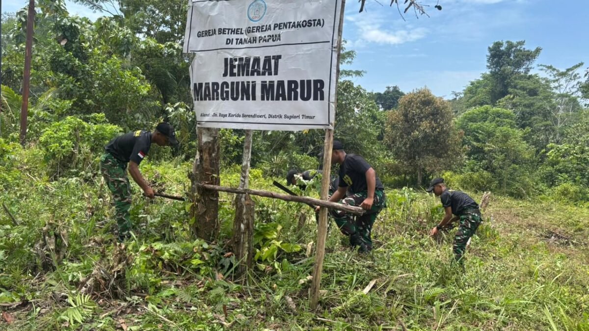 Yonif TP 859/RBK Turun Tangan, Persiapan Pembangunan Gereja di Kampung Wakre Dimulai