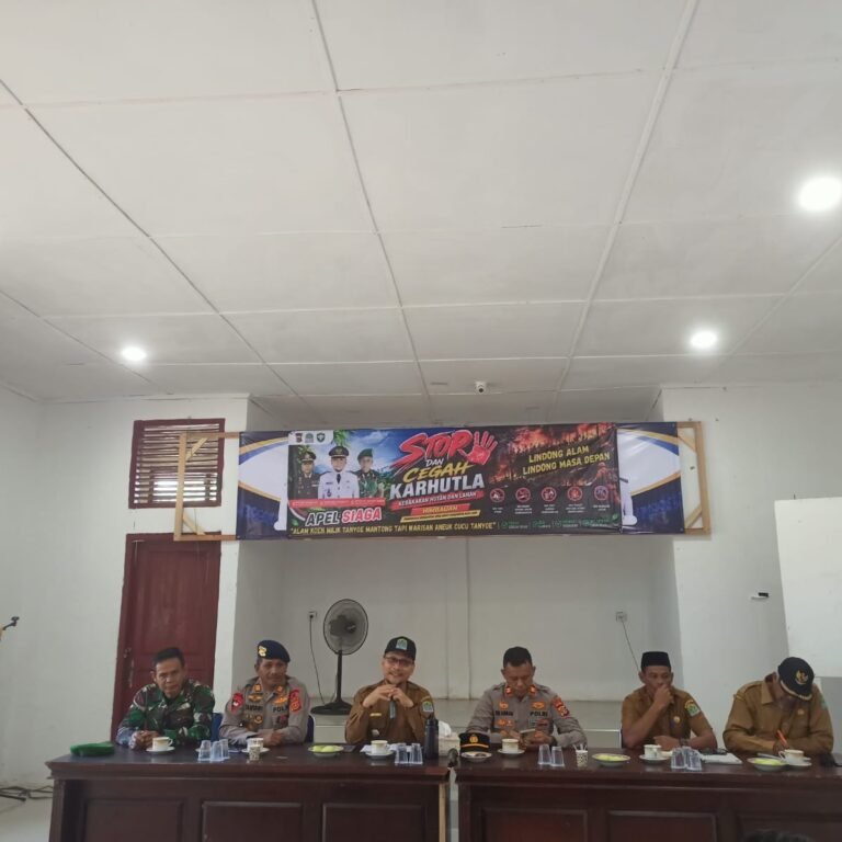 Setia Bakti Perkuat Kewaspadaan Karhutla Lewat Apel Siaga dan Sosialisasi Bersama Lintas Unsur