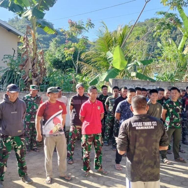 Bagaimana Apel Pagi Menjadi Modal Kerja Satgas TMMD di Bontocani