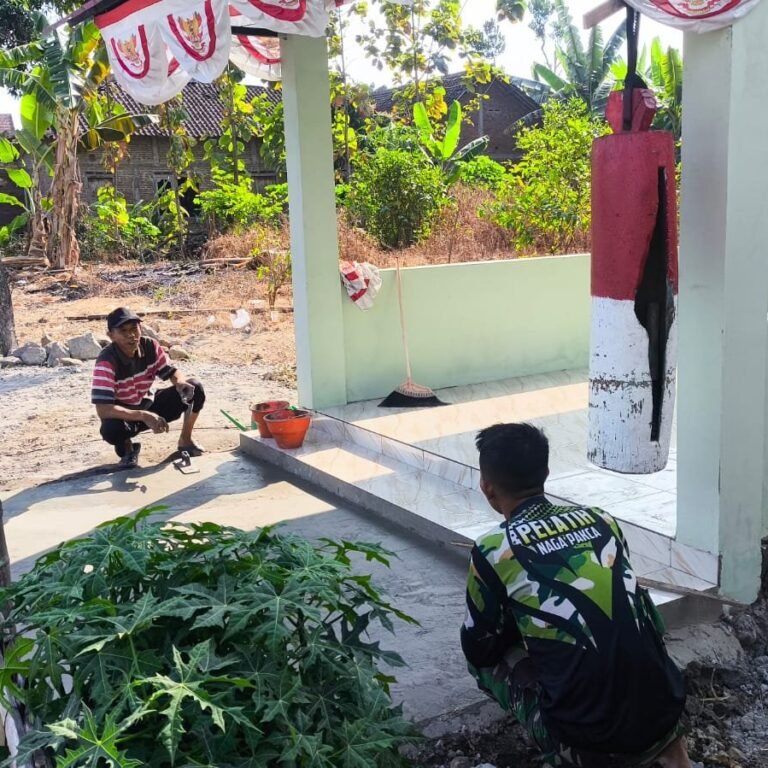 Sasaran Tambahan TMMD: Pos Kamling 3×4 Meter di Singkil Menjelang Selesai