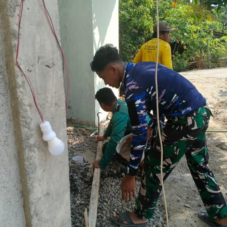 Wajah Baru Sanitasi Masjid Parangjoro, Satgas TMMD Turun Tangan