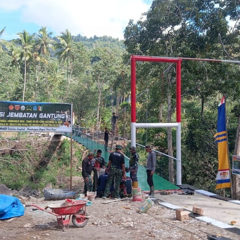 Pemasangan Prasasti Selesai, Jembatan Pattuku-Lemo Miliki Identitas Sebelum TMMD Tutup