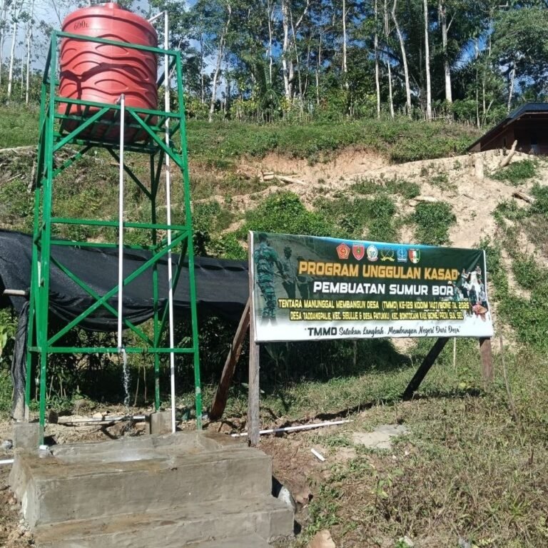 Sasaran Fisik TMMD ke-129: Jambanisasi dan Sumur Bor di Bone Rampung Tepat Waktu