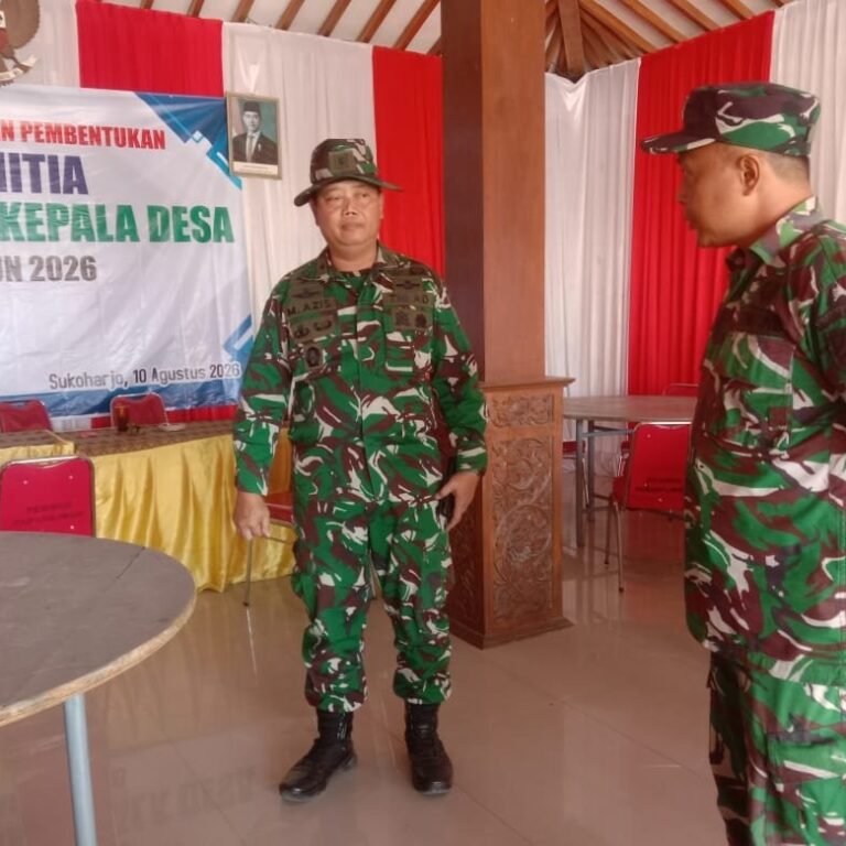 Pengecekan Ruang Penutupan TMMD oleh Kasdim Sukoharjo Jelang Hari H