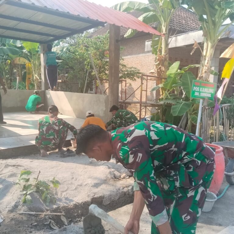 Desa Parangjoro Miliki Pos Ronda 3×4 Meter Hasil TMMD Kodim 0726/Sukoharjo
