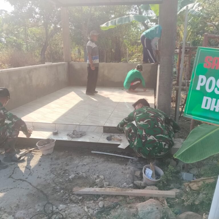 Warga Parangjoro Siapkan Pos Ronda Multifungsi Jadi Titik Siaga Lewat TMMD Kodim 0726/Sukoharjo