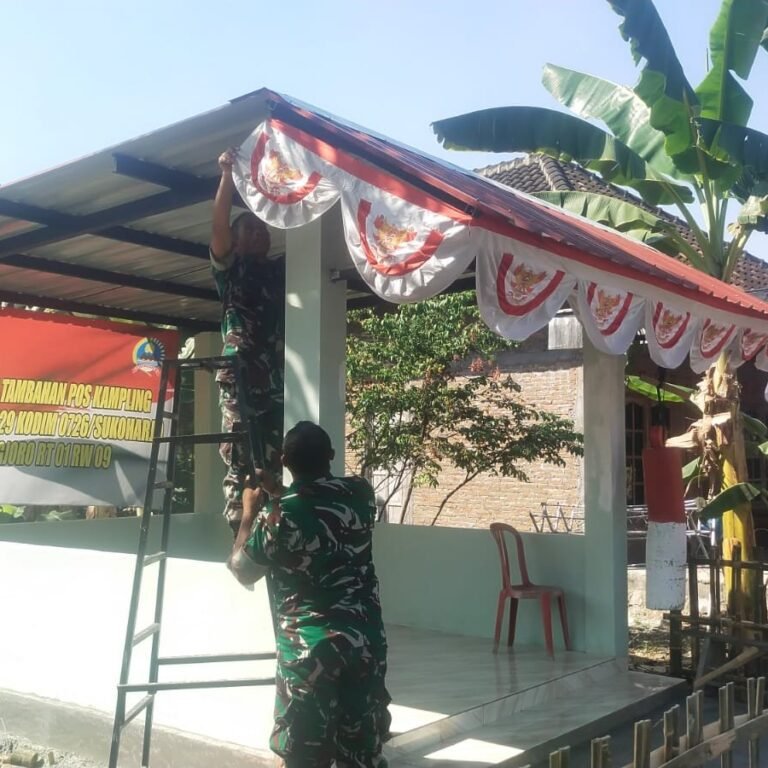 TMMD 129 Hadirkan Pos Siskamling di Parangjoro untuk Tingkatkan Keamanan Malam