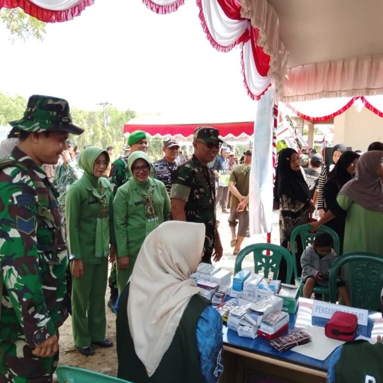 Pelayanan Kesehatan Gratis dan Pasar Murah Tandai Penutupan TMMD Ke-129 Kodim 1005/Barito Kuala