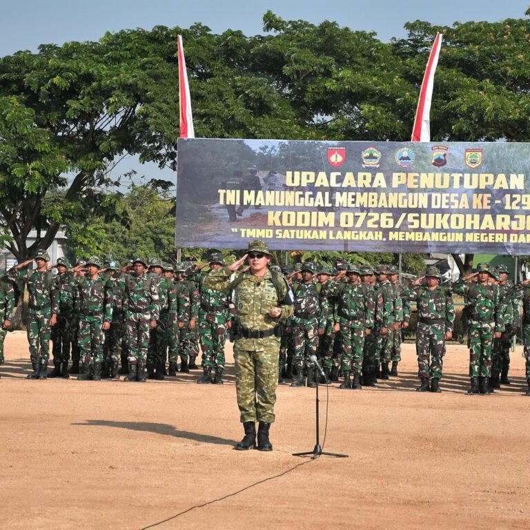 Rampung, TMMD Ke-129 Kodim 0726/Sukoharjo Resmi Ditutup di Desa Parangjoro