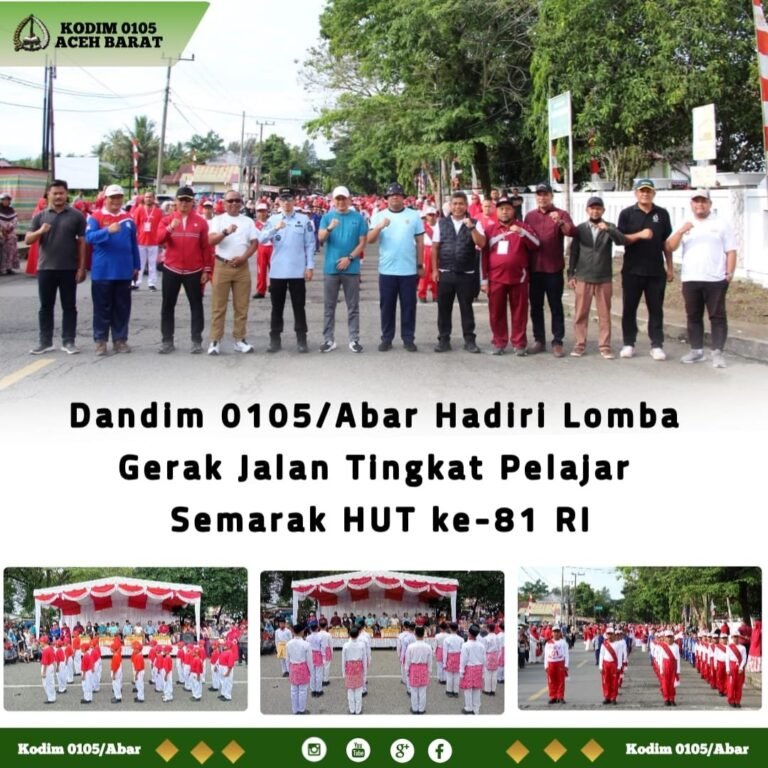 Semarak HUT ke-81 RI: Gerak Jalan Pelajar di Aceh Barat Dilepas Forkopimda
