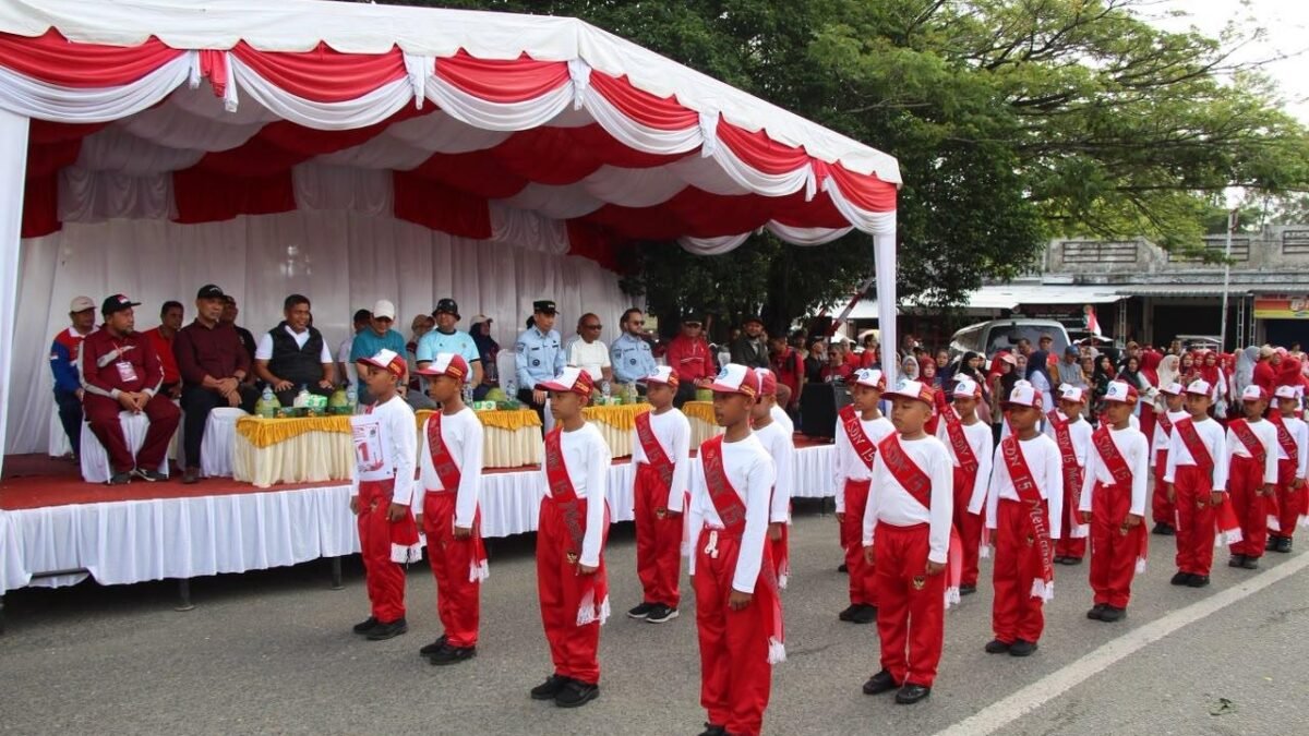 Lomba Gerak Jalan SD-SMP di Aceh Barat Dilepas Danrem 012/TU, Meriahkan HUT RI ke-81