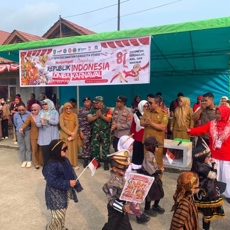 700 Peserta Ramaikan Karnaval TK Sangatta Utara, Babinsa Ikut Hadir