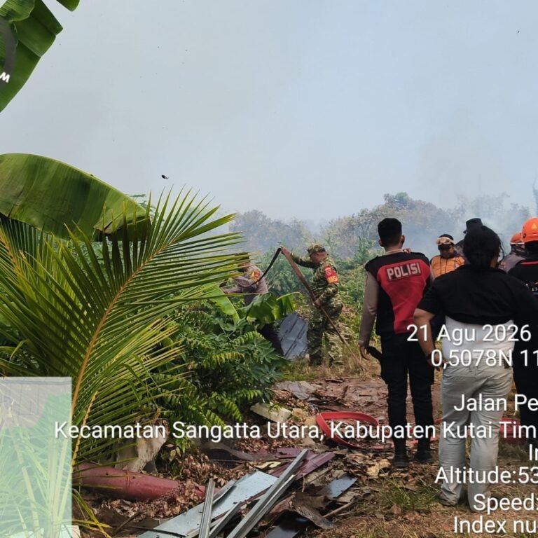 Lahan Seluas Sekitar 3 Hektare Terbakar di Sangatta Utara, Polisi Dalami Penyebab