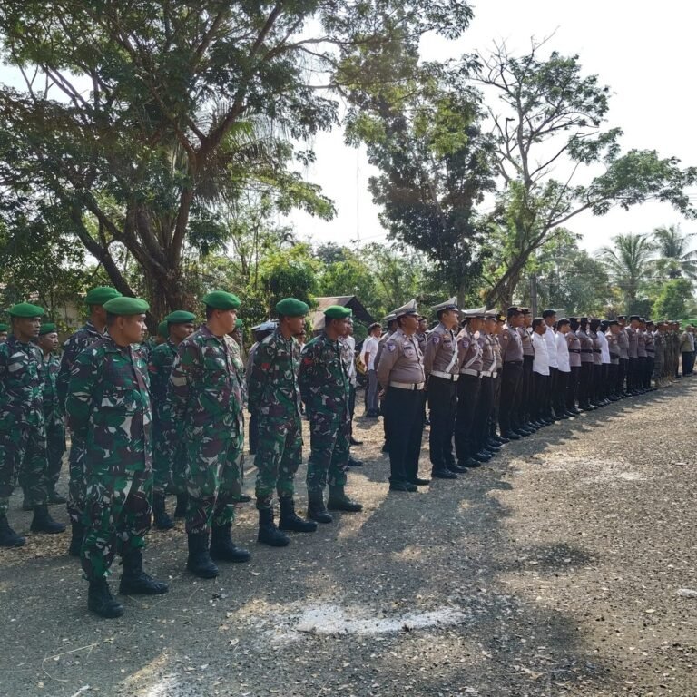 Pasi Ops Kodim 1010/Tapin Pantau Gelar Pasukan Jelang Ba’ayun Desa Banua Halat Kiri