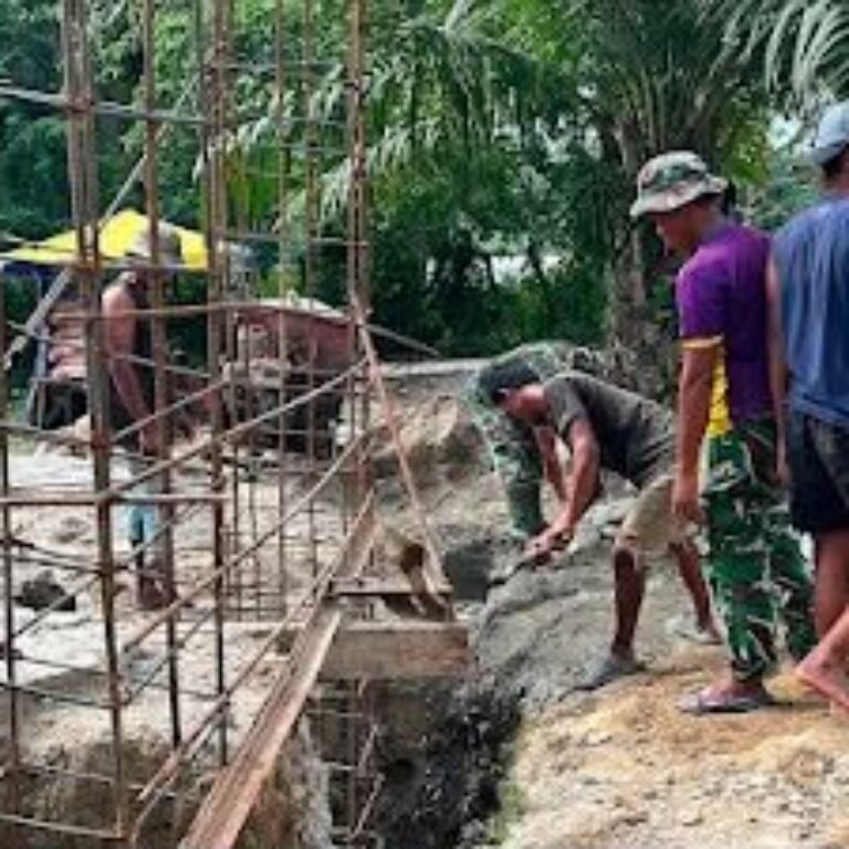 Penebalan Angkur Jembatan Cibubukan-Serasah Masih Berjalan, TNI dan Warga Bergenjot Kerja Siang Malam