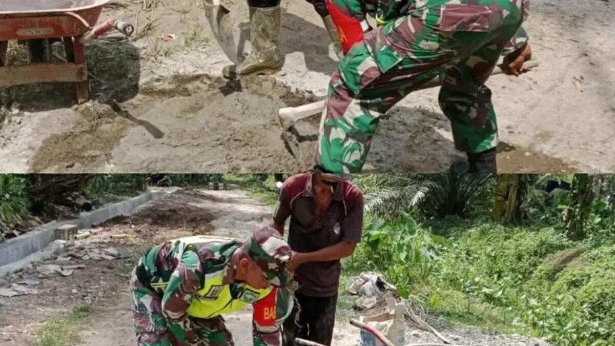 Gotong Royong: Babinsa Koramil 03/Kaway XVI Bantu Bangun Saluran Irigasi di Desa Muko