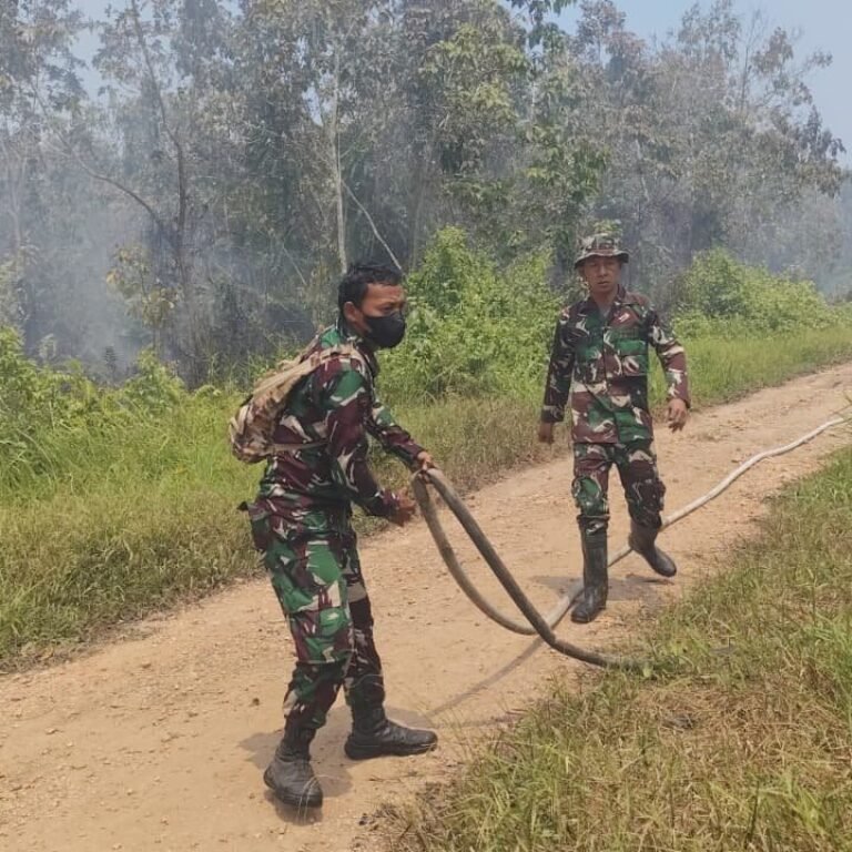 Respons Cepat Babinsa Koramil 0909-01/Sangatta Padamkan Titik Api di Singa Geweh