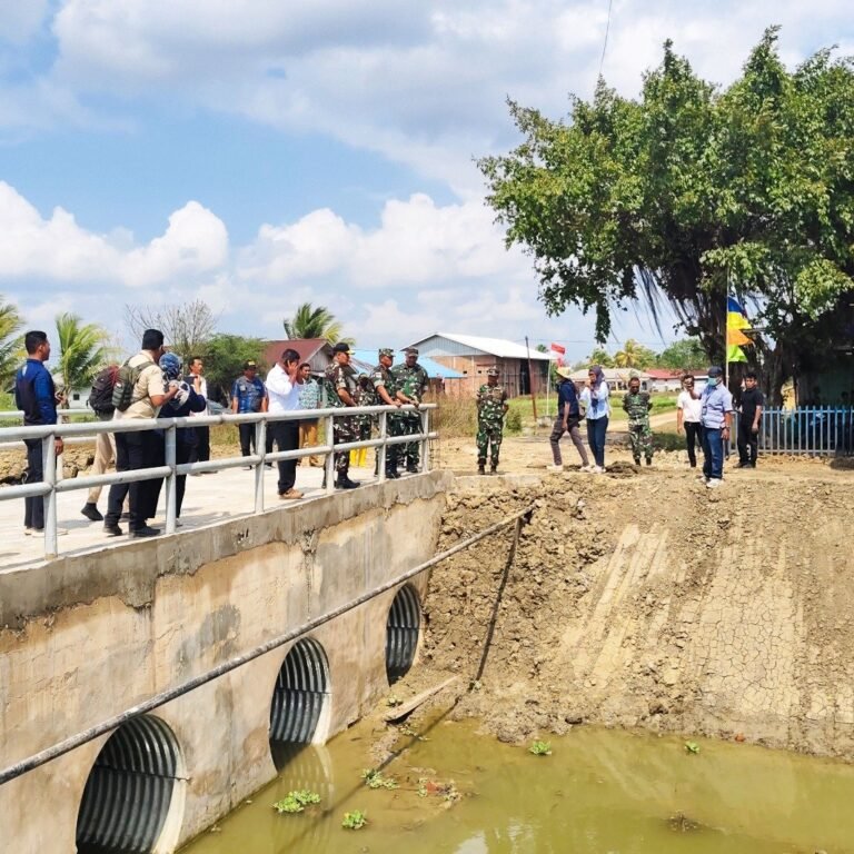 Pangdam Mandala Trikora Tinjau Empat Jembatan Aramco di Kampung Waninggap Say