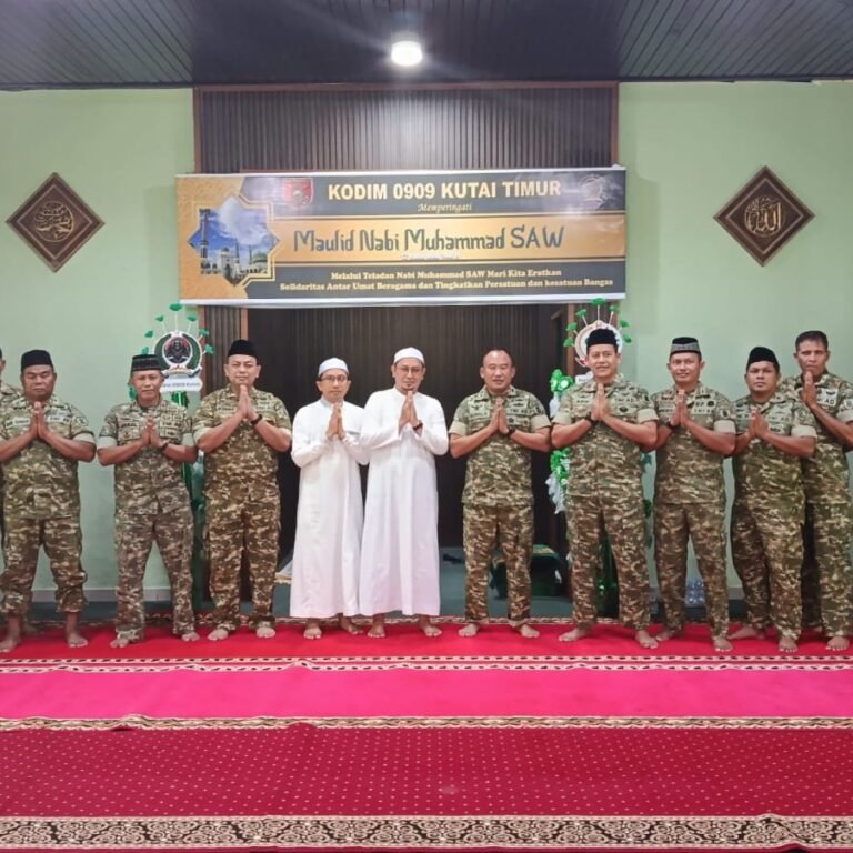 Peringatan Maulid Nabi di Kodim 0909/Kutai Timur Digelar Khidmat