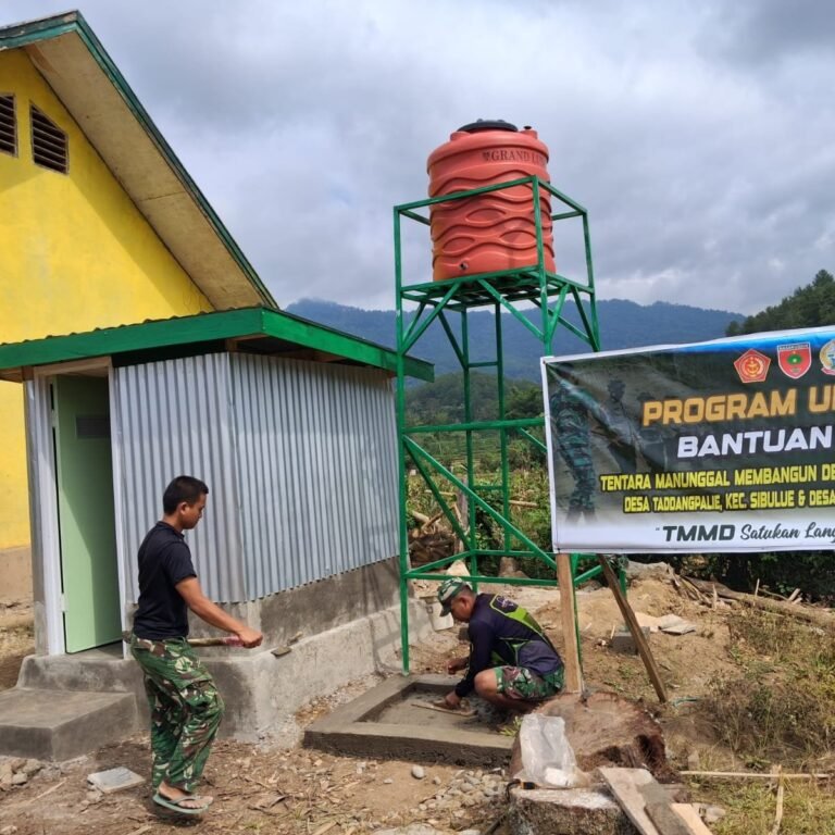 Kunci Air Bersih: Dudukan Tower Tandon Rampung di Dusun Langi