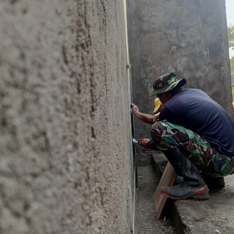 Masjid Al Mubarok Dapatkan Wudhu dan MCK Hasil Kerjasama Warga dan TNI