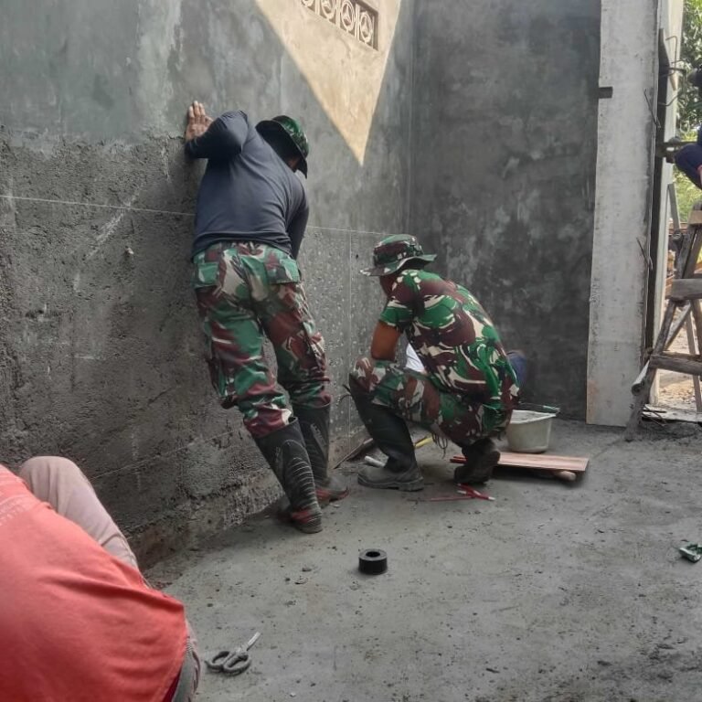 Sanitasi Masjid di Parangjoro Dibenahi Lewat Kerja Sama Satgas TMMD dan Warga