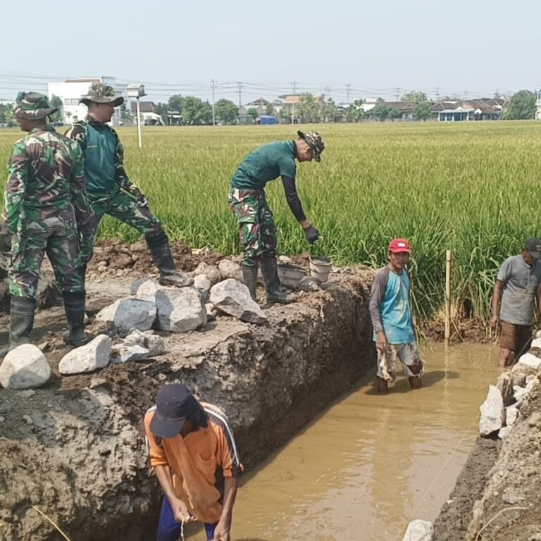 Barisan Rantai Estafet Permudah Angkut Material di Desa Parangjoro