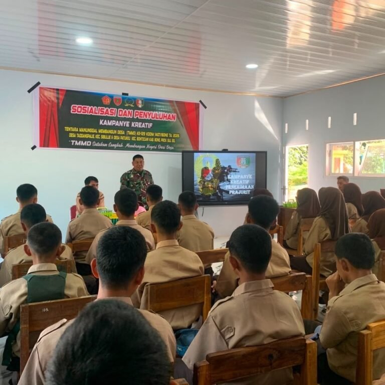 Sosialisasi Kampanye Kreatif TMMD Diikuti Pelajar Patukku