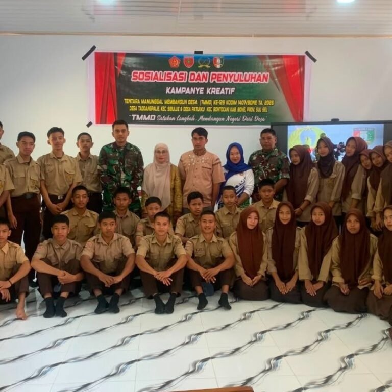 Desa Patukku Digembleng Pola Pikir Kreatif Lewat Kampanye TMMD