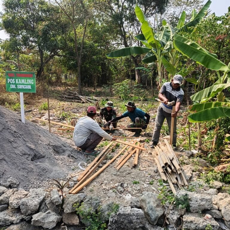 Pos Kamling di Dusun Singkil Didirikan Melalui TMMD untuk Perkuat Musyawarah Warga