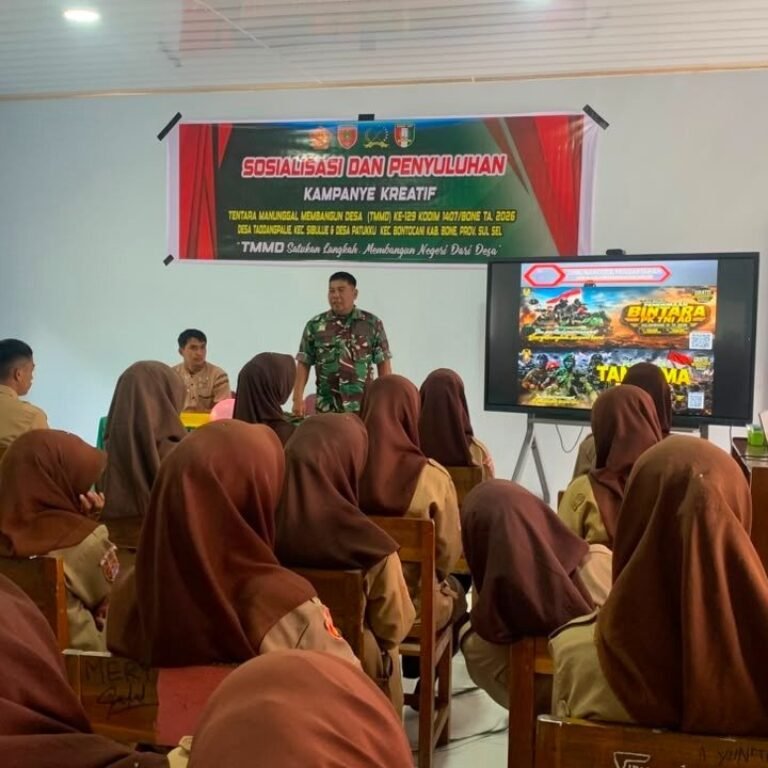 Sosialisasi TMMD ke-129 Tingkatkan Kepercayaan Diri Pelajar Patukku