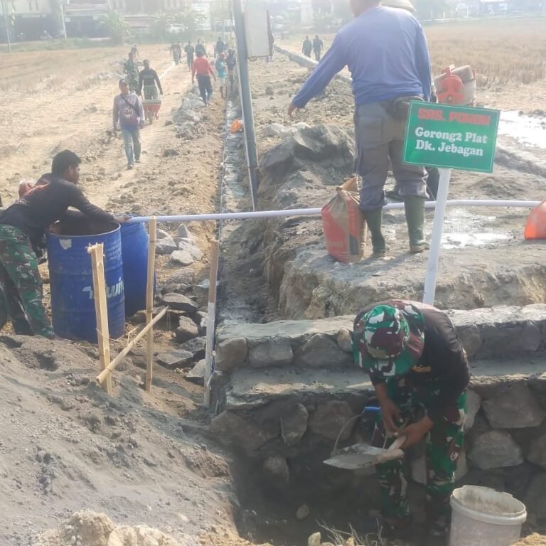 Talud dan Gorong-Gorong Dibangun di Dukuh Jebagan Melalui TMMD Kodim 0726
