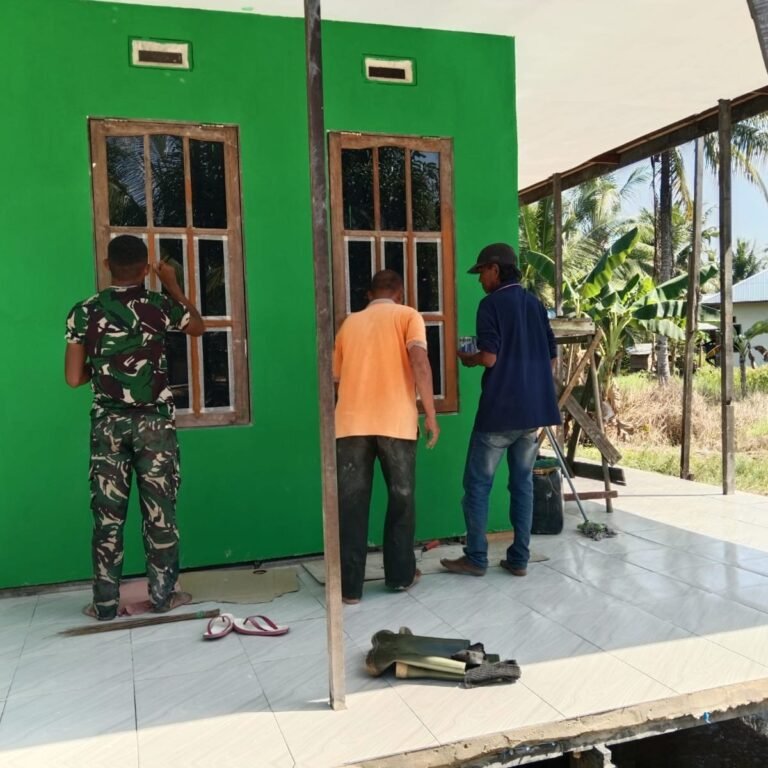 Mushola Darul Istiqomah di Tamban Bangun Hampir Rampung, Pekerjaan Finishing Terus Dilakukan