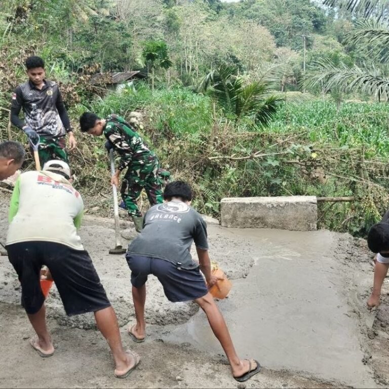 Dekker Titik 5 di Desa Watangcani Diperbaiki Satgas TMMD Ke-129