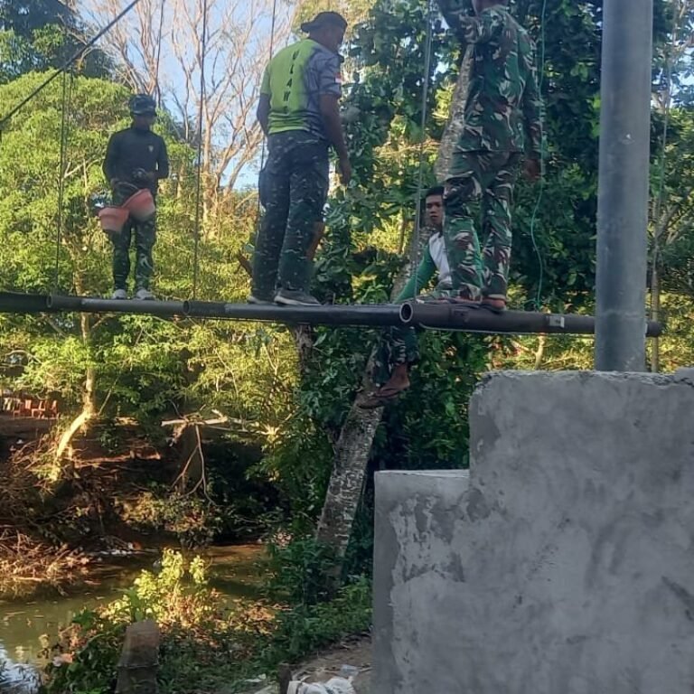 Pembangunan Jembatan Gantung di Tadang Palie Terus Dilakukan, Warga Optimis