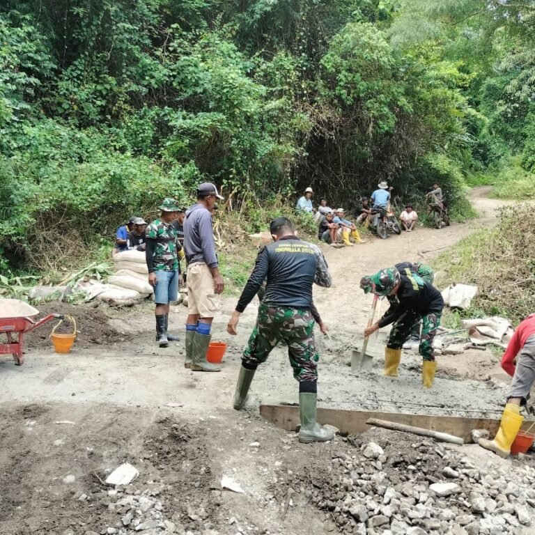 Kokohkan Dekker Titik 4, Satgas TMMD 129 Genjot Akses di Watangcani