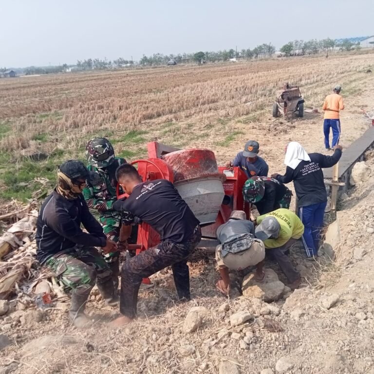 Mesin Molen dan Kekompakan Satgas TMMD Percepat Pembangunan Desa Parangjoro