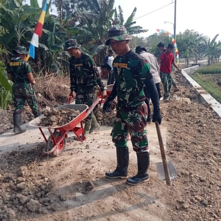 Siang Belum Siang, Warga Parangjoro dan Prajurit Selesaikan Pekerjaan TMMD