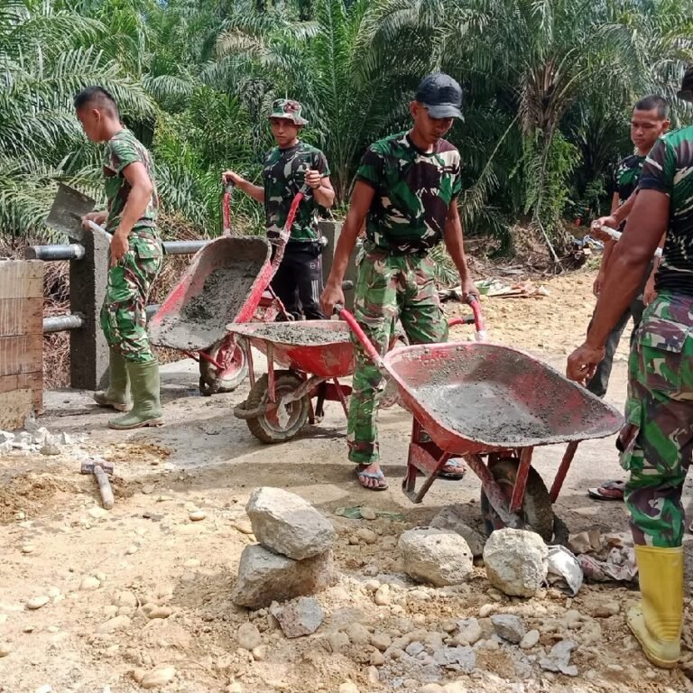 Progress Pengecoran Kepala Jembatan Garuda Masih Berlanjut, Kodim 0118 Pastikan Mutu