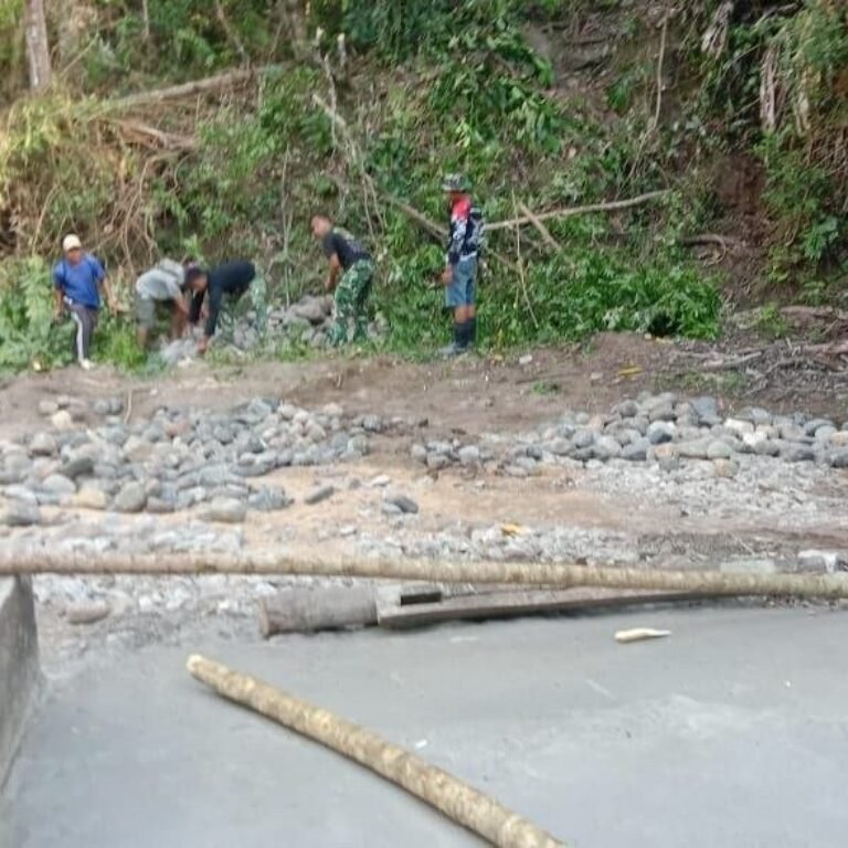 Dekker Titik 4 di Jawi-Jawi Ditopang Penataan Area oleh Satgas TMMD
