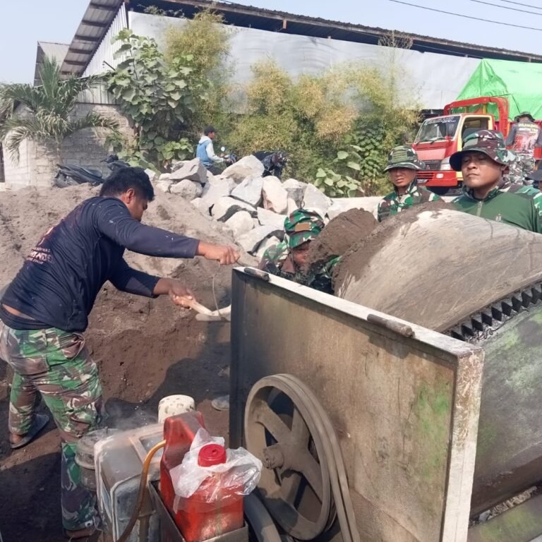 Desa Parangjoro: Ritme Pembangunan TMMD Tetap Terjaga Meski Terdampak Cuaca